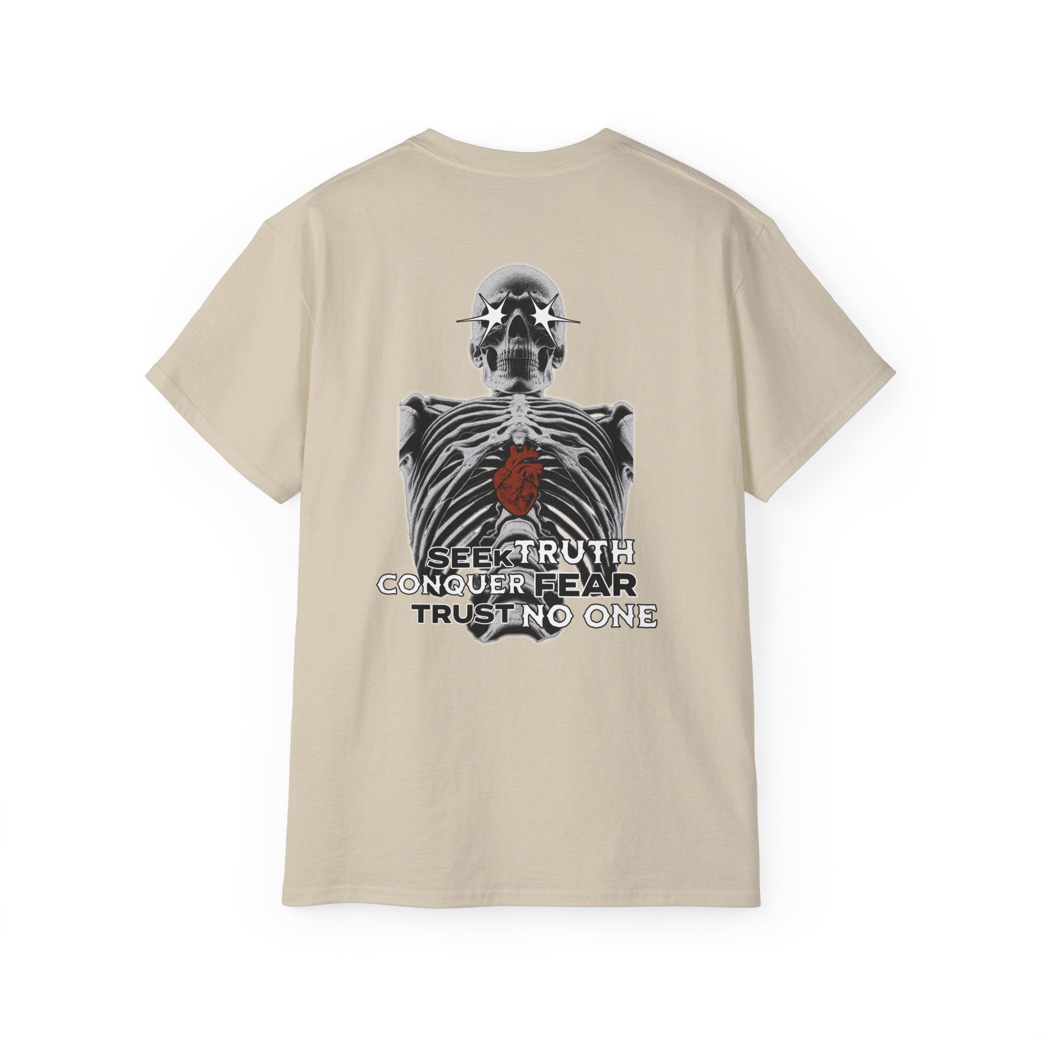 Exposed Heart - Unisex Cotton Tee (Back) - Damned Threads